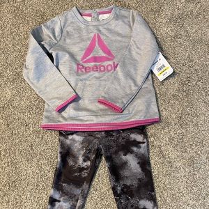 Girls Reebok top and leggings set size 4